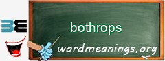 WordMeaning blackboard for bothrops